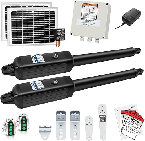 Miniatura 10 de TOPENS AD5S - Kit de abridor automático de puertas de servicio medio, operador solar de doble puerta para puertas batientes dobles de hasta 16 pies