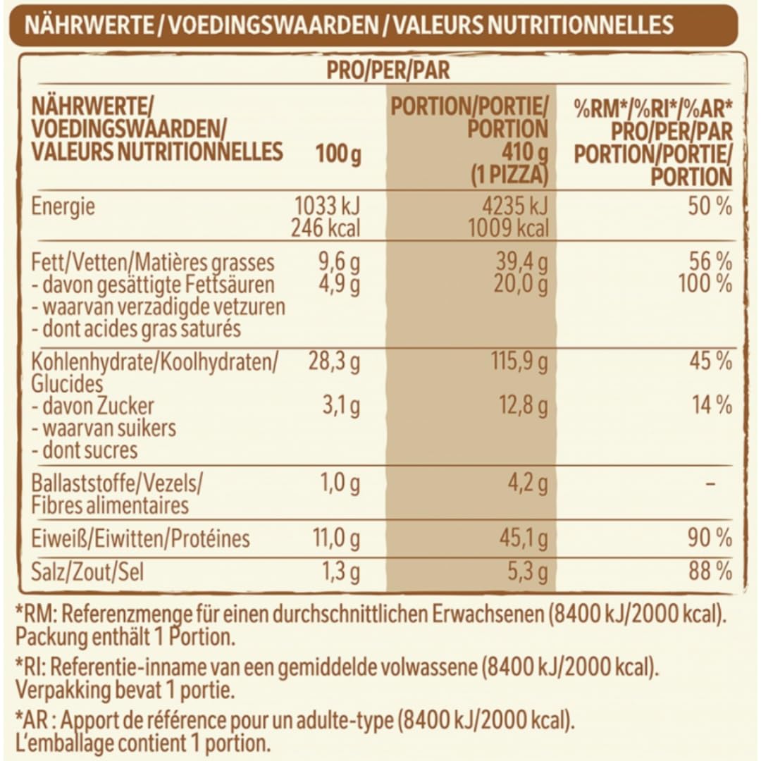 Wagner Pizza Käse 410g x 4 Stück