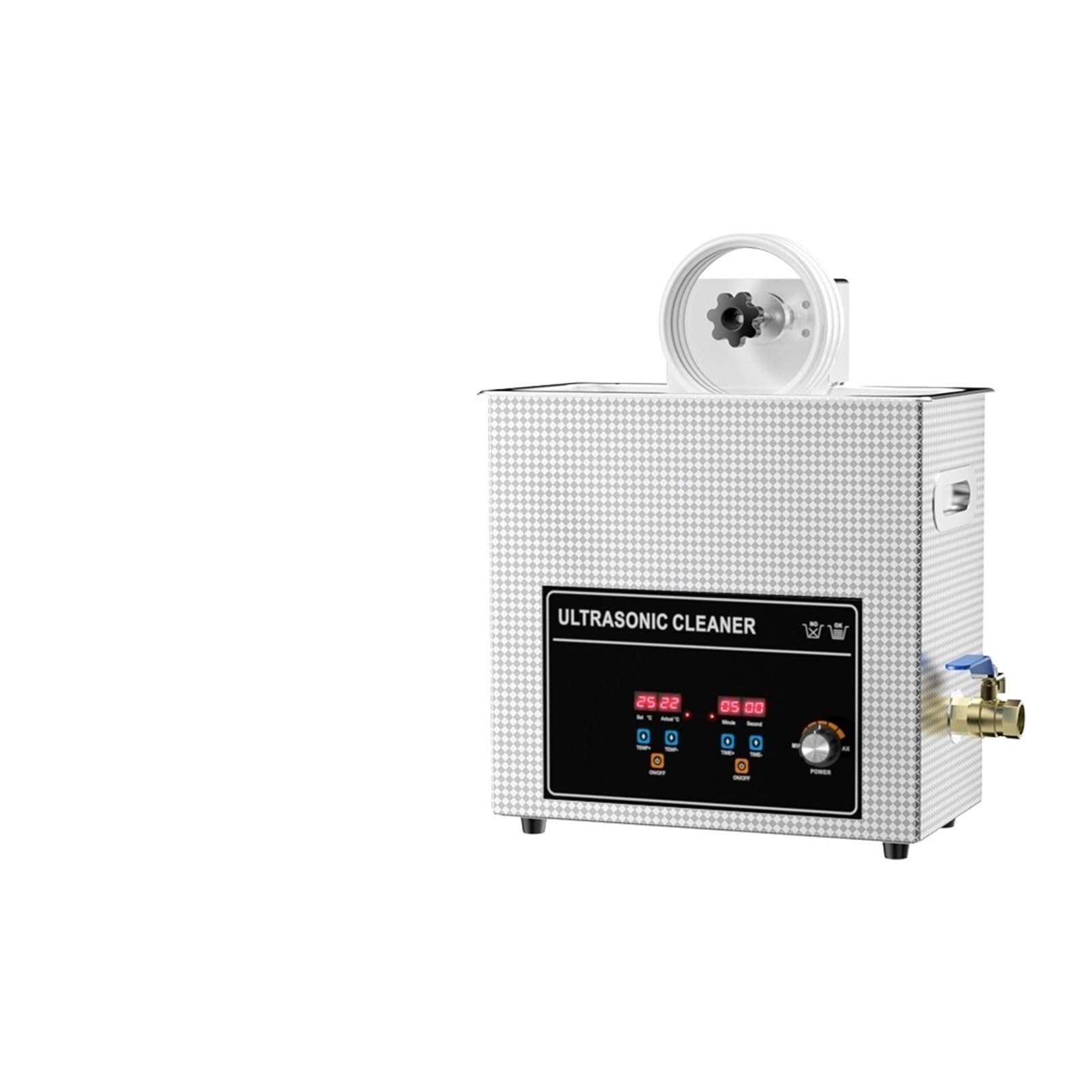 Pulitore ad ultrasuoni, 180W 6.5L LP 12 Pollici Disco In Vinile Silver Spin Staffa For Bagno Ad Ultrasuoni Disco In Vinile Pulizia Ad Ultrasuoni Protezione Etichetta Discografica