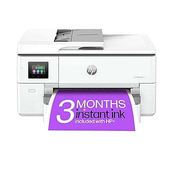 HP OfficeJet Pro 9720e Wide Format All-in-One Printer, White/Grey