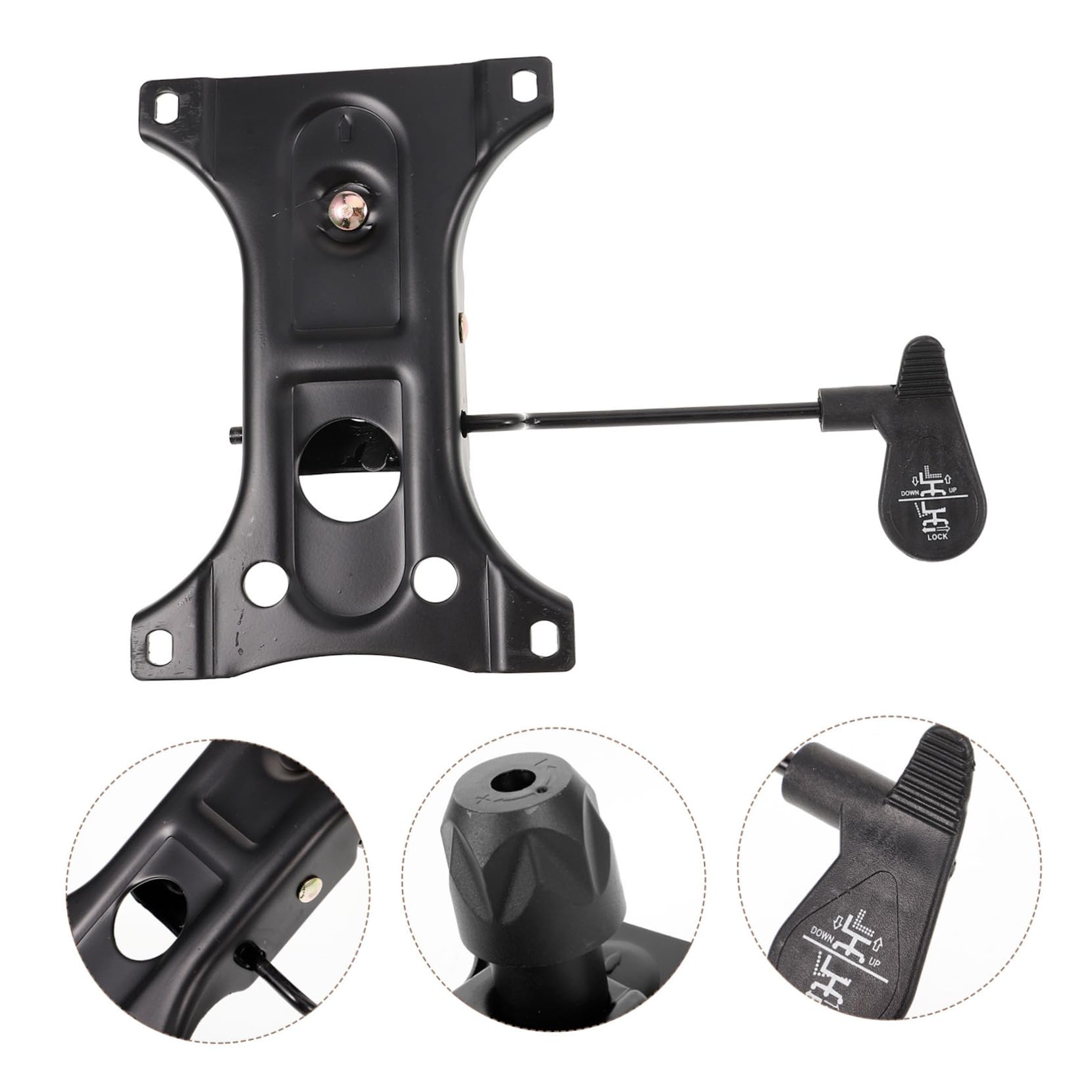 Pieza De Repuesto para Silla De Oficina Base Giratoria Metálica Ajustable Mecanismo De Control De Inclinación para Sillas Medianas Uso Ergonómico y Ahorro De Espacio