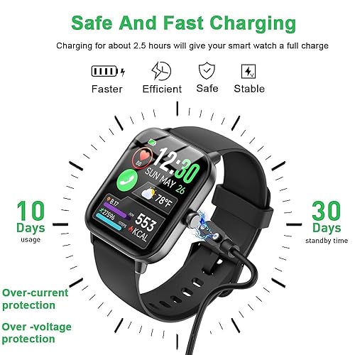 Miniatura 3 de VeryFit - Cable de carga magnético para reloj inteligente IDW13, IDW15, IDW19