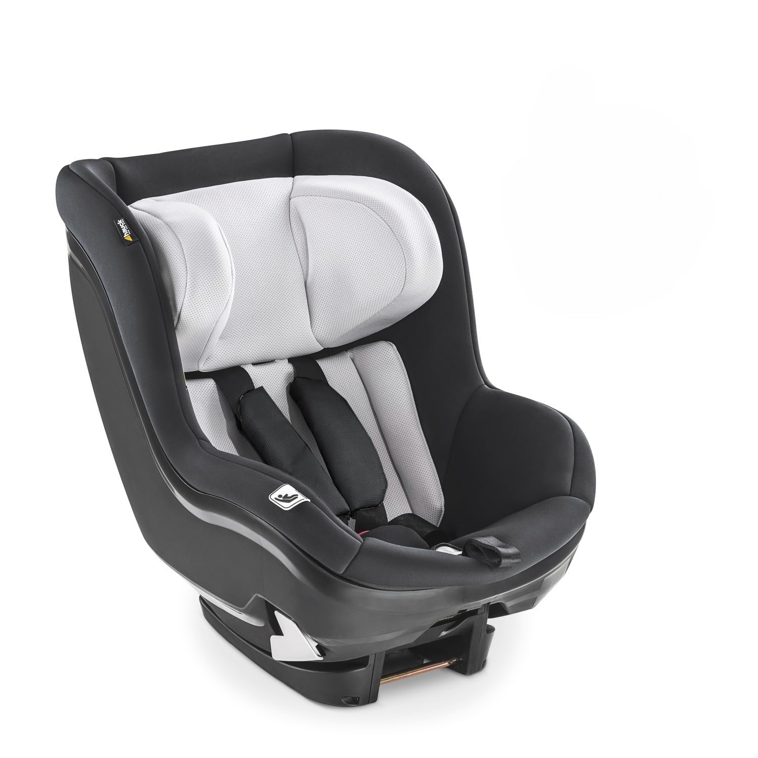 hauck i-Size Reboard Kindersitz iPro Kids für Babys ab Geburt bis Köpergröße 105 cm (0 - 18 kg), ECE R129, Gruppe 0, 1, 2, Einstellbare Kopfstütze, Isofix Basis Separat Erhältlich (Caviar)