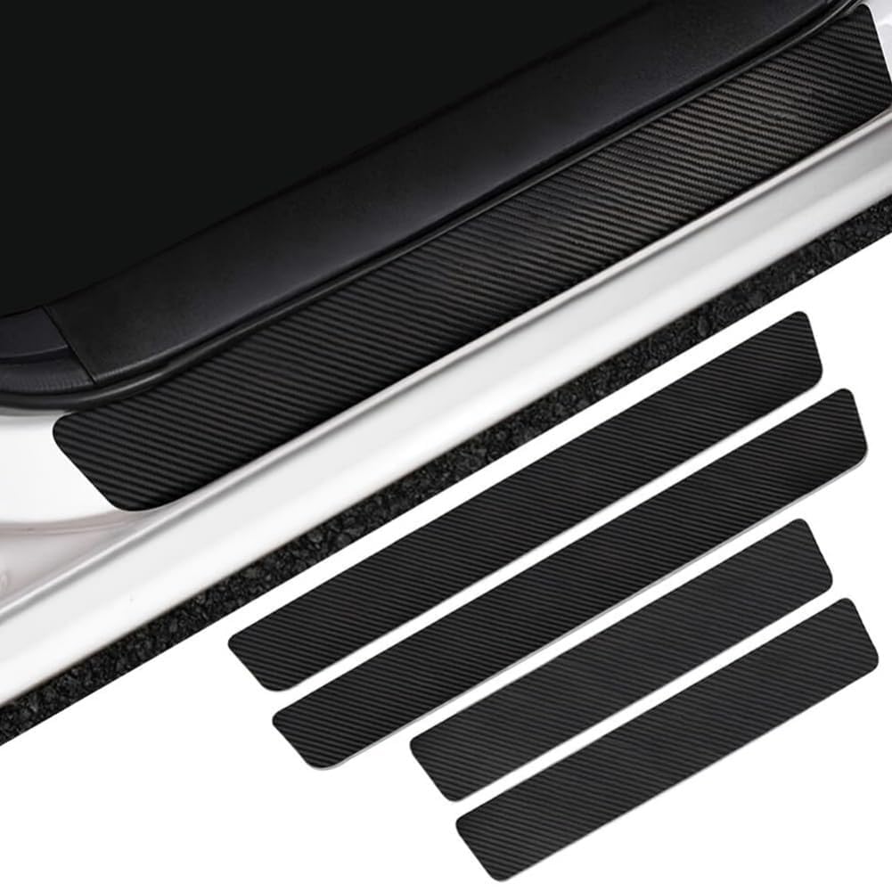YDSTNiu 4Pcs Car Door Sill Protector Scuff Plate for Jeep Renegade 2014-2023, Interior Door Entry Guard Edge Trim Welcome Pedal Cover Scratch Protector,A