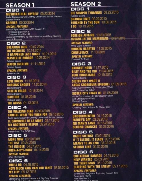 NCIS: New Orleans: The Complete First, Second, Third & Fourth Seasons (Season 1 / Season 2 / Season 3 / Season 4) [Naval Criminal Investigative Service (N.C.I.S.) New Orleans Seasons 1-4]