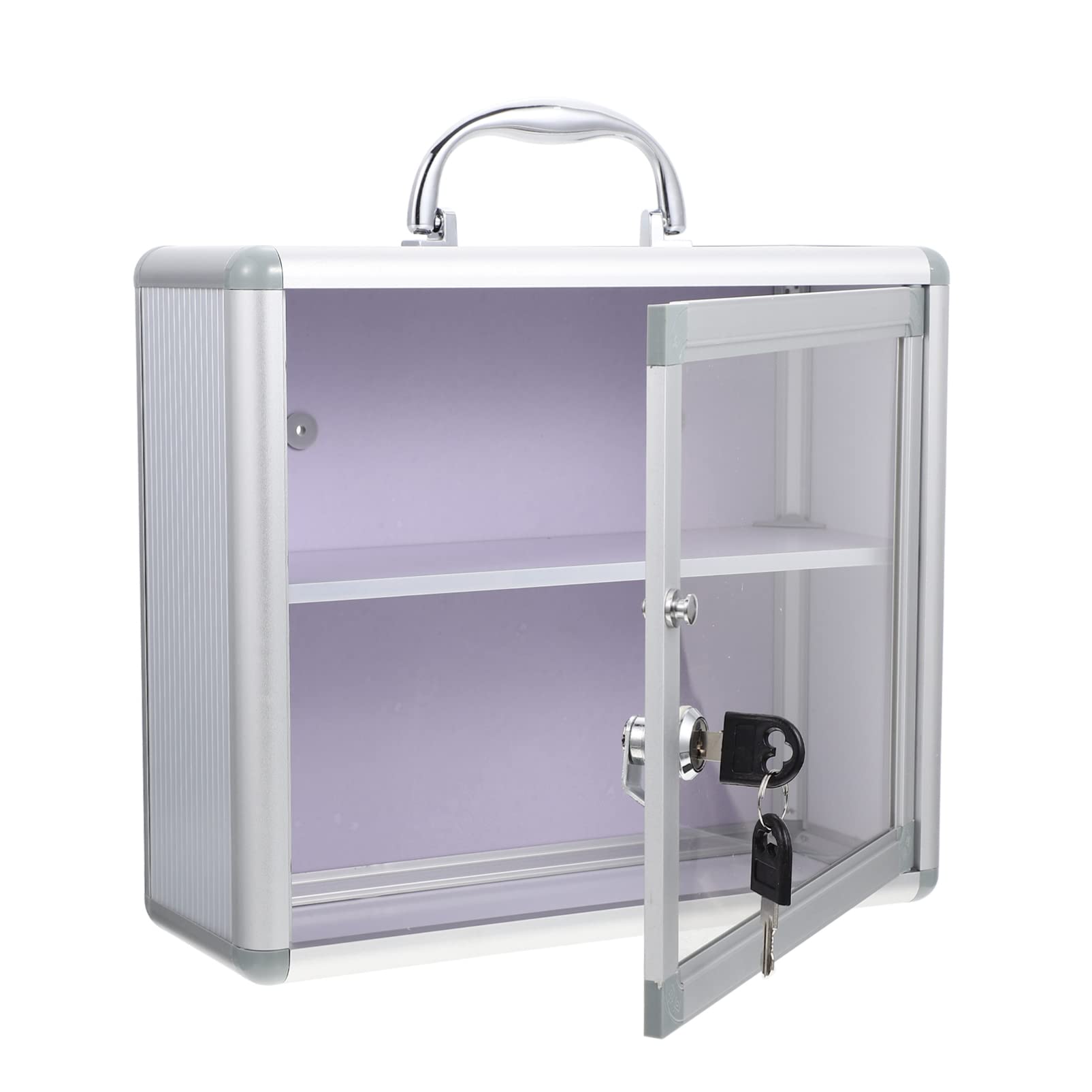 Wall-Mounted Lockable Medicine Storage Box - 1 Set Convenient First Aide Organizer with Secure Key Lock - First Aide Box Ideal for Bathroom or Home Use