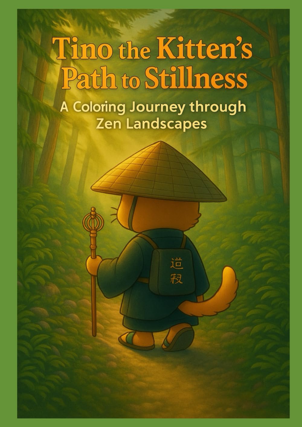Tino the Kitten's Path to Stillness: A Coloring Journey through Zen Landscapes