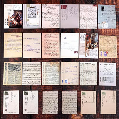 image for Draupnir 200pcs Vintage Junk Journal Supplies,Scrapbook Supplies Scrap