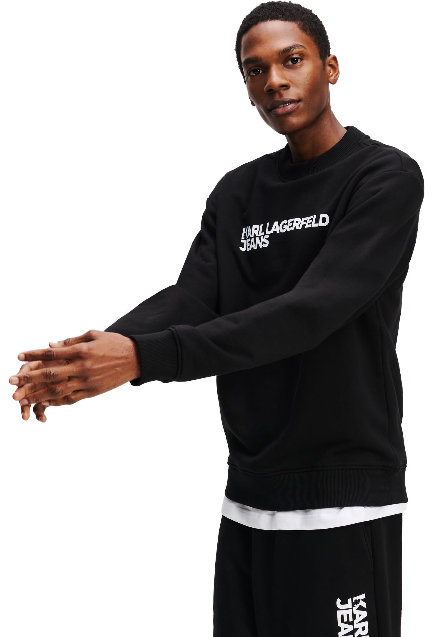 Karl Lagerfeld Jeans, Herren, Essential Logo Sweat, Normale Passform