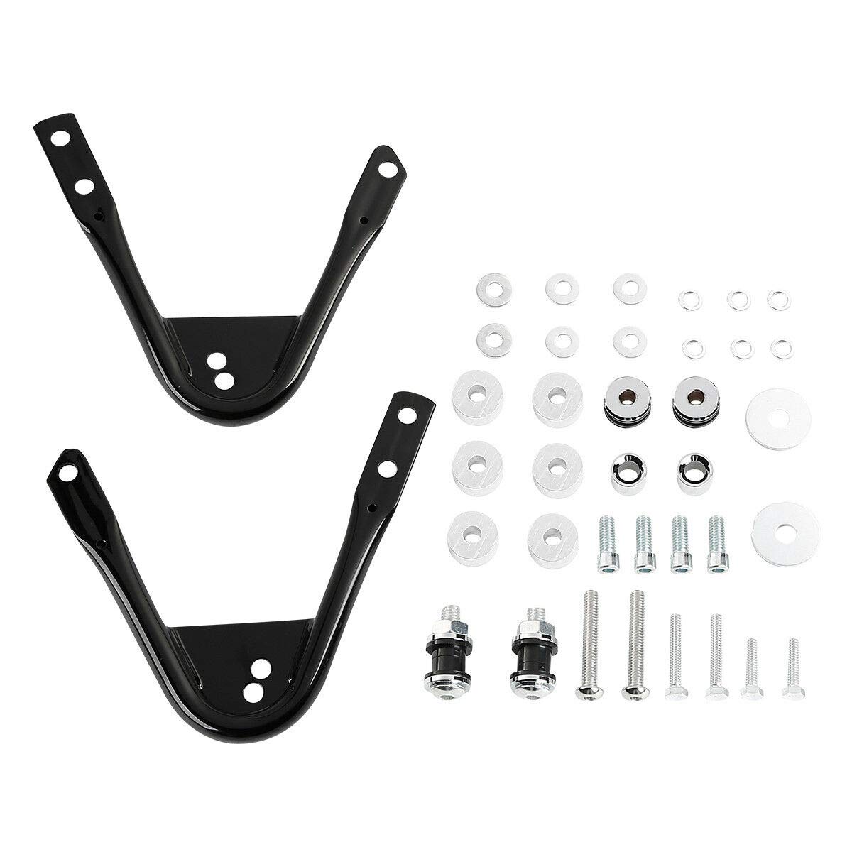 Black Detachable Sissy Bar Front Docking Kit For Harley Touring Models (1997-2008) 11 thumbnail image