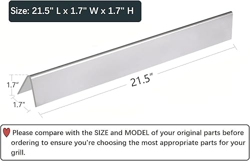 Miniatura 2 de Leship Barras aromatizantes de 21.5 pulgadas de repuesto para Weber 7534 Genesis Silver A, Spirit 200 Series (con control lateral) Spirit 500