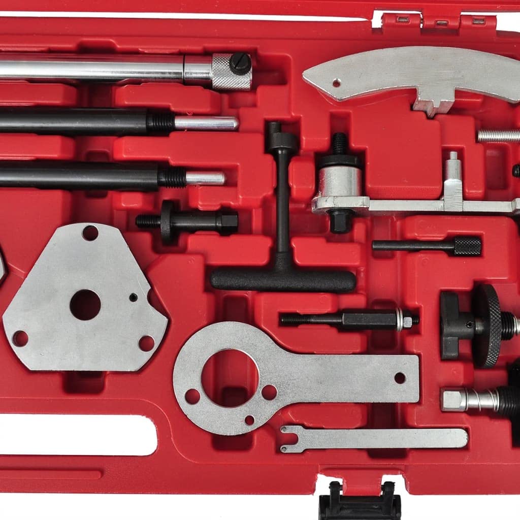 Set di strumenti di regolazione motore per Fiat Alfa Romeo e Lancia benzina e diesel, perno di bloccaggio 65 mm, viti M6 M7 M8, in valigetta soffiata per officina e garage