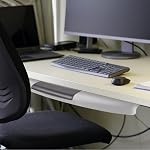 TIDTALEO Porte-clavier de bureau Abs matériel coulissant avec sliders Tirer le tiroir de clavier