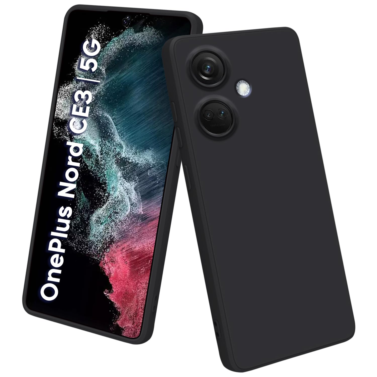 TRUEUPGRADE Liquid Silicone Designed Back Case Cover for OnePlus Nord CE 3 5G | Microfiber Inside | Bumper Back Cover Case for OnePlus Nord CE 3 5G - Black (B0CFHD3FTR) Amazon Price History, Amazon Price Tracker
