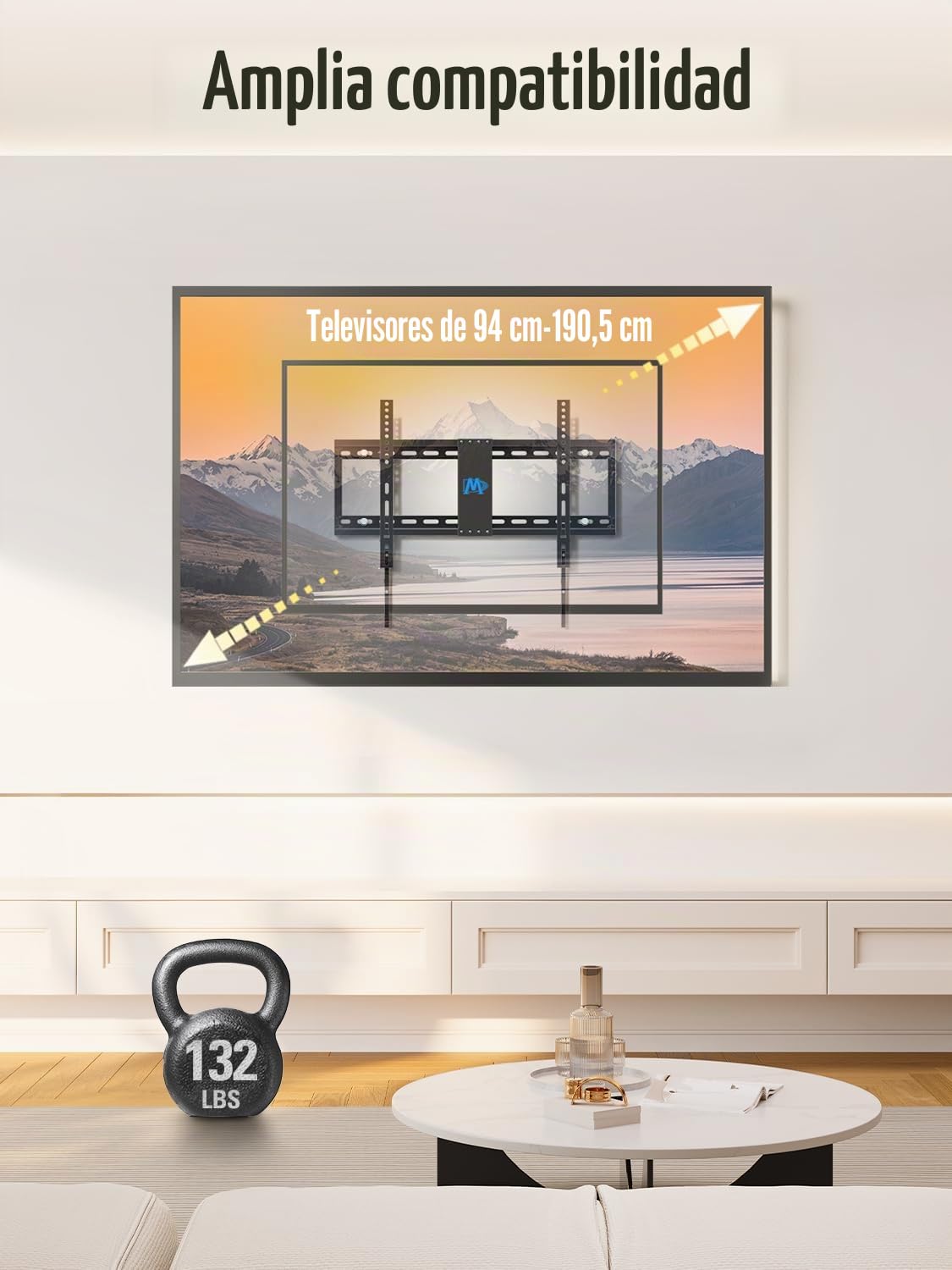 Mounting Dream Soporte de Pared de TV Inclinable Soporte TV para Muchos 37-70 Pulgadas LED, LCD, OLED y Plasma Televisores de hasta VESA 600x400mm y 60 kg, Cable HDMI de 1,5m Incluido, MD2268-LK-02