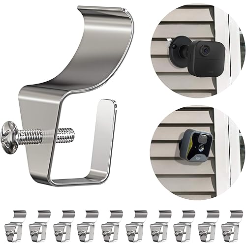 Vinyl Siding Clip Hooks for All-New Outdoor Camera, No-Hole Needed Outdoor Siding Hanger Mounting for Home Security Camera, Vinyl Siding Mount,12 Pack