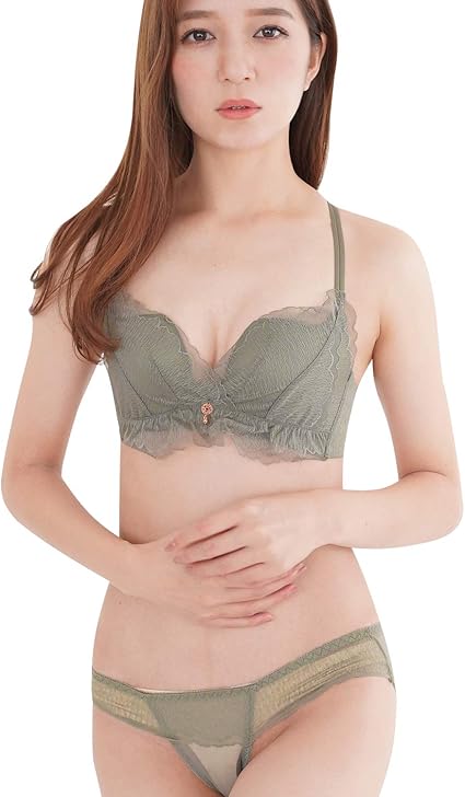 Amazon エムズダイス ブラジャー ショーツ セット カシュクール レース ブラ 可愛い 脇高 ノンワイヤーブラ セクシー 下着 セット 通販