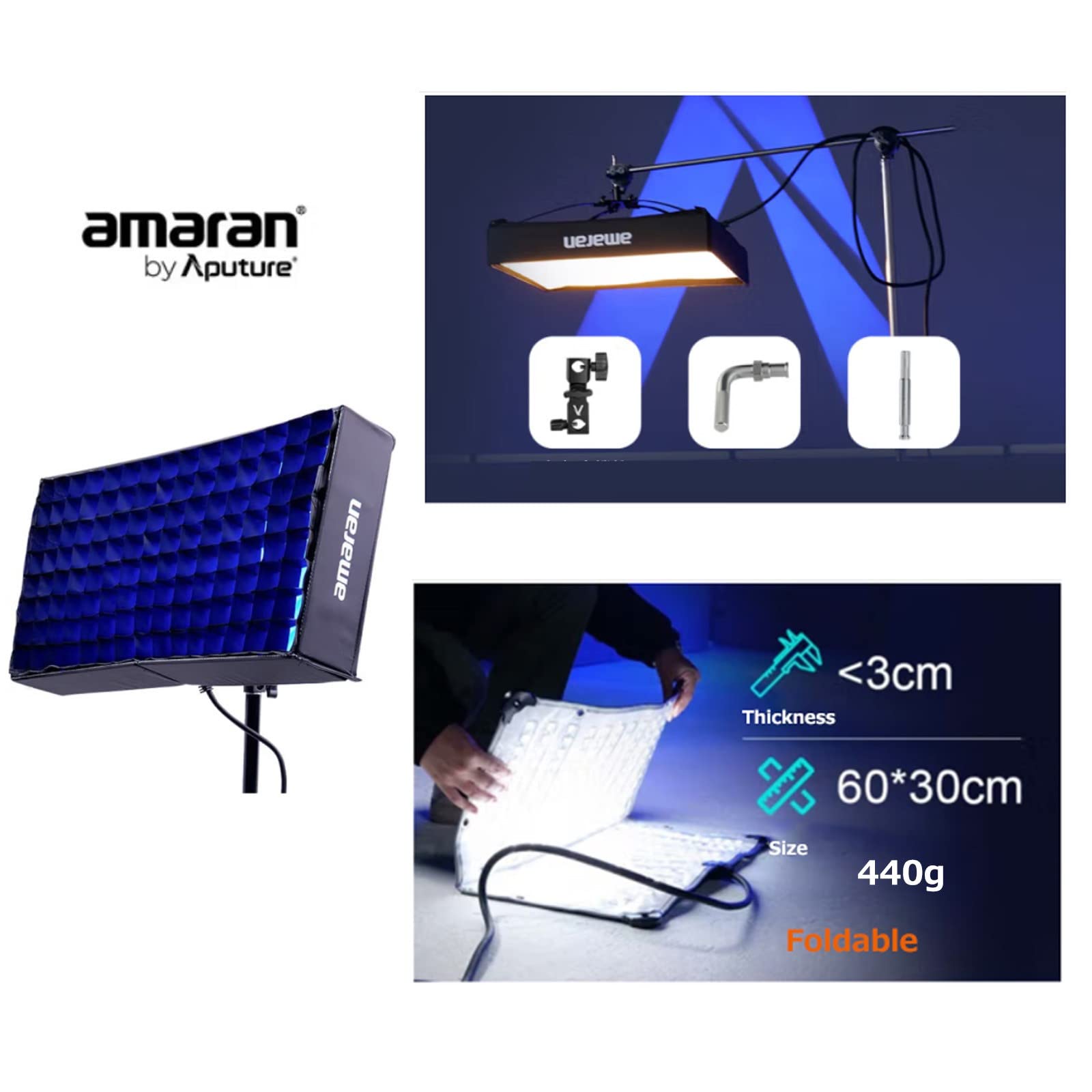 Aputure Amaran F21C RGBWW Flexible Led Video Light 2500K-7500K - View #6