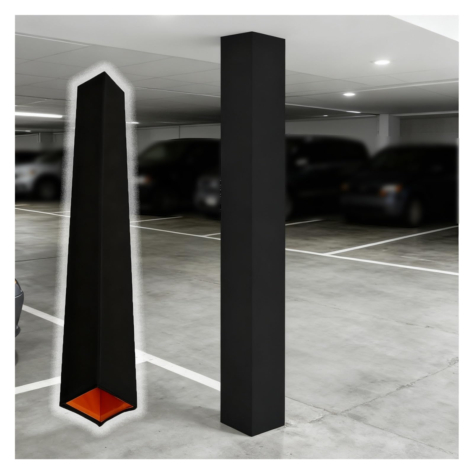 Housse de protection poteau de basket carré en mousse de 1,2 m pour pilier de sécurité