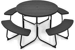 NP11264: Spacious Picnic Table Ensemble for Outdoor Gatherings