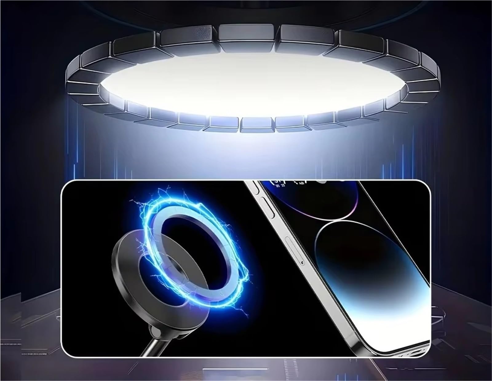 Soporte Magnético Universal Teléfono Rotación 360° Y Ventosa Parabrisas Delantero Compatible Ambos Lados Soporte Móvil Coche