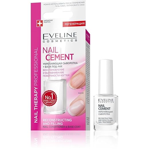 Eveline Nail Therapy Zement Nagelconditioner und Basis Rekonstruktion und Füllung 12 ml