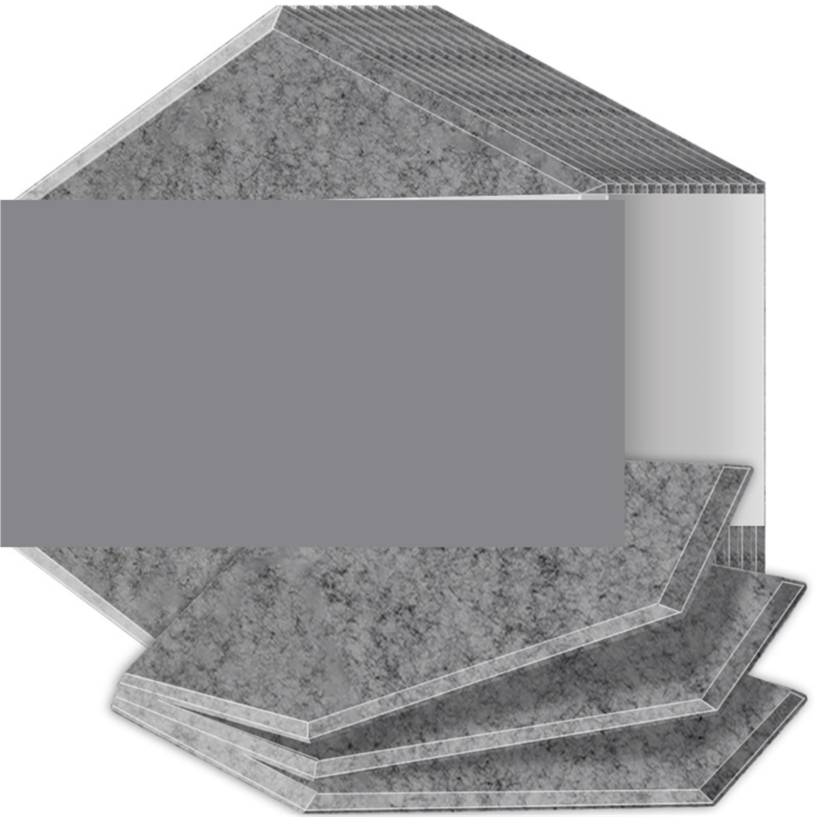 Paneles Acústicos Hexagonales Paneles insonorizados de alta densidad resistentes al fuego que absorben el ruido y eliminan los ecos Para el estudio(44 Dark Silver Gray,12 Pcs,0.9cm Medium Density)