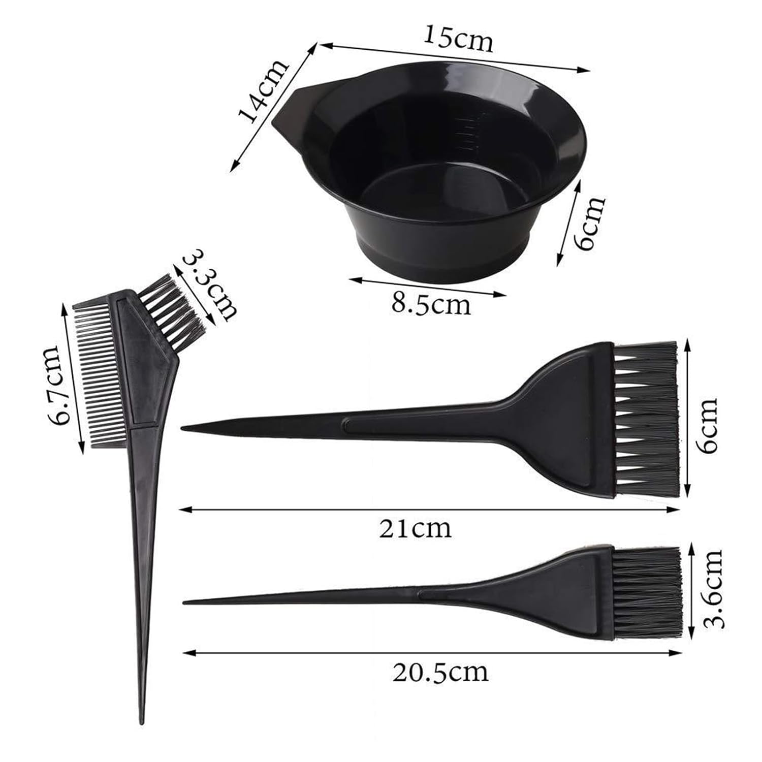 Yinhing Hair Coloring Kit, Professional Dyeing Tools Set with 2 Bowls 4 Brushes Combs 5 Clips, for Salon Home DIY Highlighting Balayage (Pink)