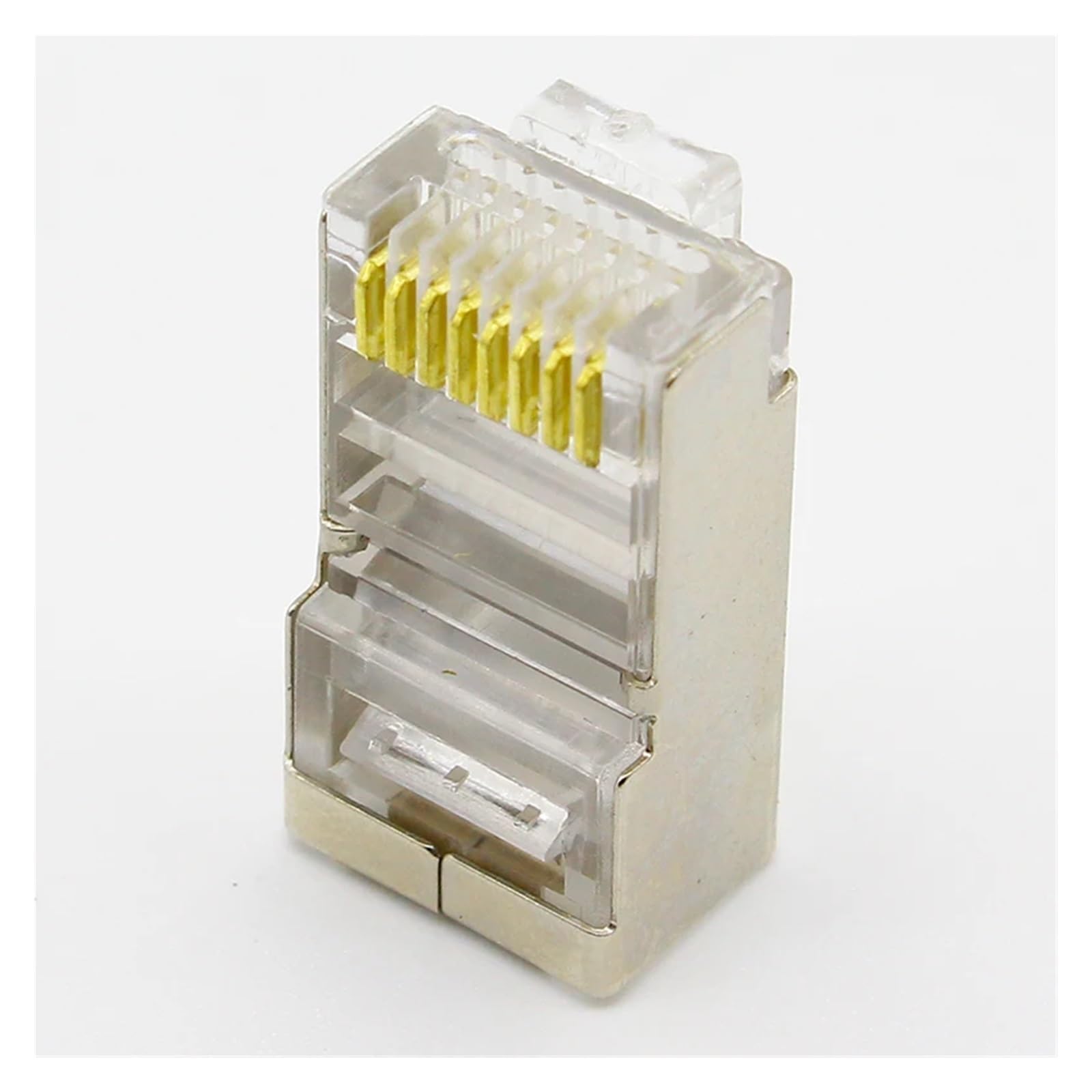 Conectores RJ45 Cat6 terminales blindados 8P8C para cable de red ethernet, 50 piezas