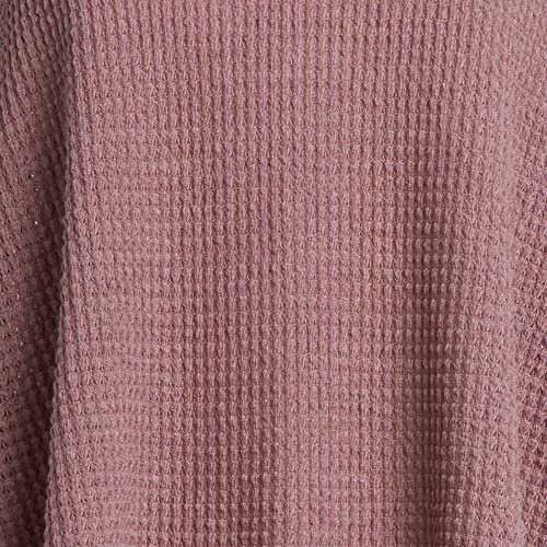 DEMDACO Women's Dusty Rose Sky Blue One Size Polyester Waffle Knit Fashion Poncho Shawl4