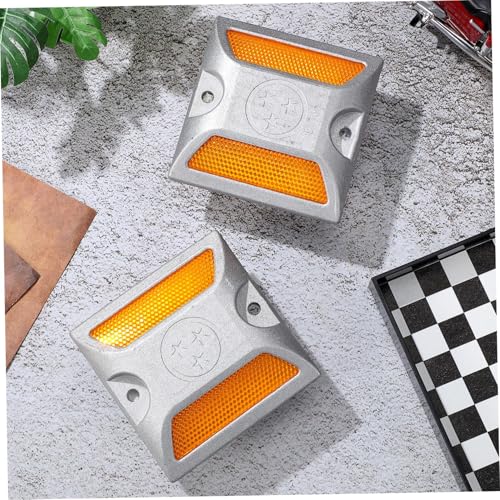 Marcadores reflectantes de aluminio para carretera 2 piezas miniatura 7