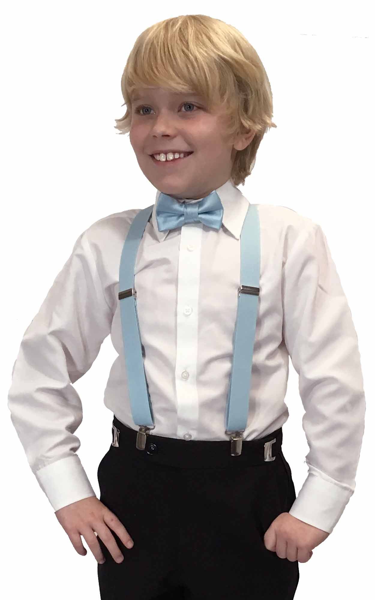Spencer J'sBoys X Back Suspenders & Bowtie Set Variety of Colors