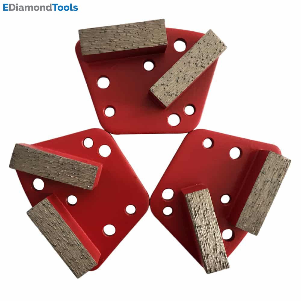 Bolt on Diamond Floor Grinding Discs, Wet or Dry, Set of 3, Medium Bond, 60/80 Grit