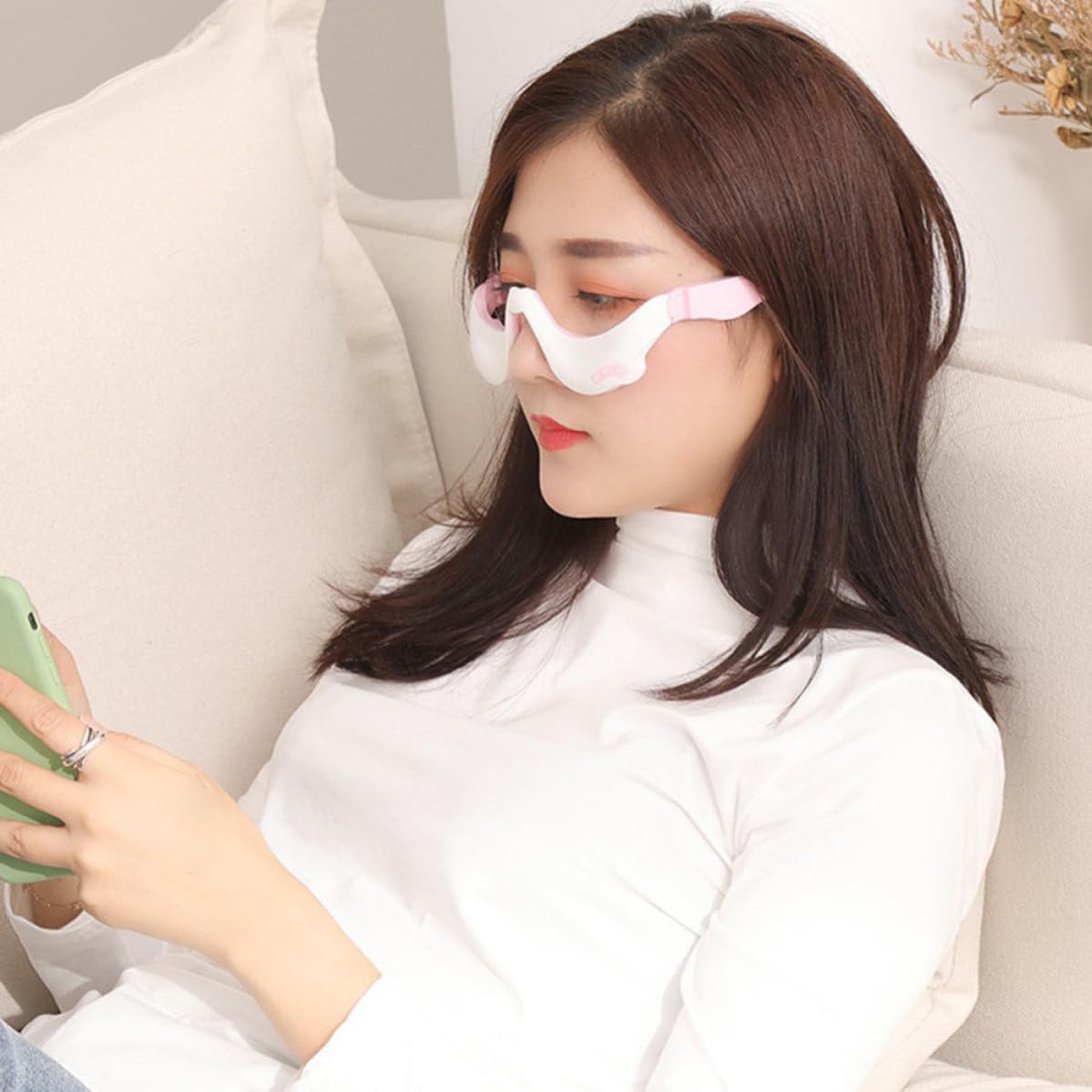 Masajeador de Ojos Profesional Blanco Puente Nasal Curvo