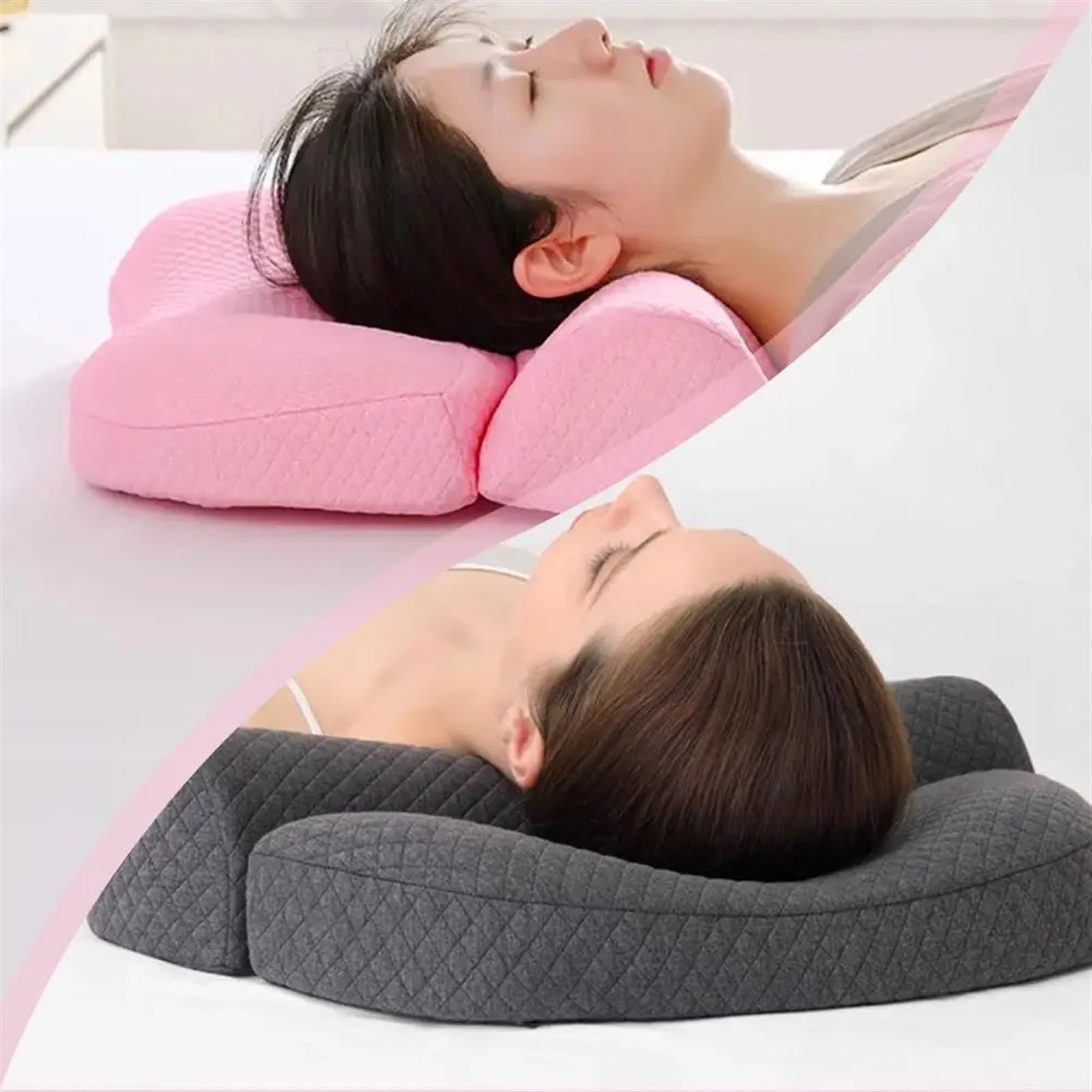 Almohada De Espuma Con Memoria Almohada de espuma viscoelástica, almohada de reparación de vértebras cervicales, ayuda a dormir, memoria cervical, antideslizante, arco, cuello, espuma for dormir, almo