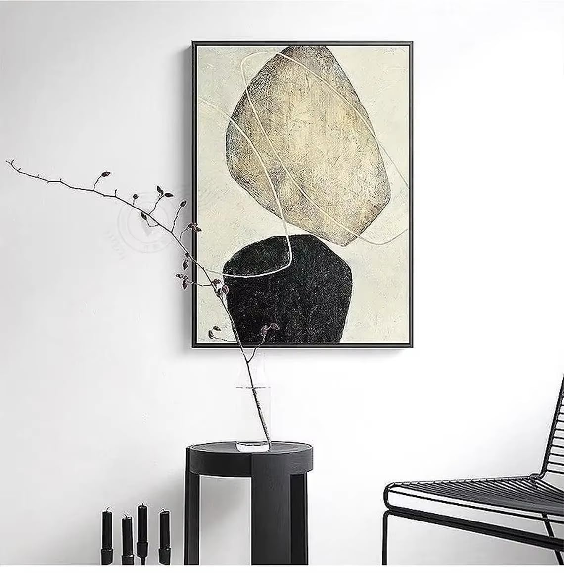 DFZEWKI Brown and Beige Canvas Wall Art Large Modern Contemporary Artwork for Living Room Home Decor(30x40cm(12x16in)/No frame)