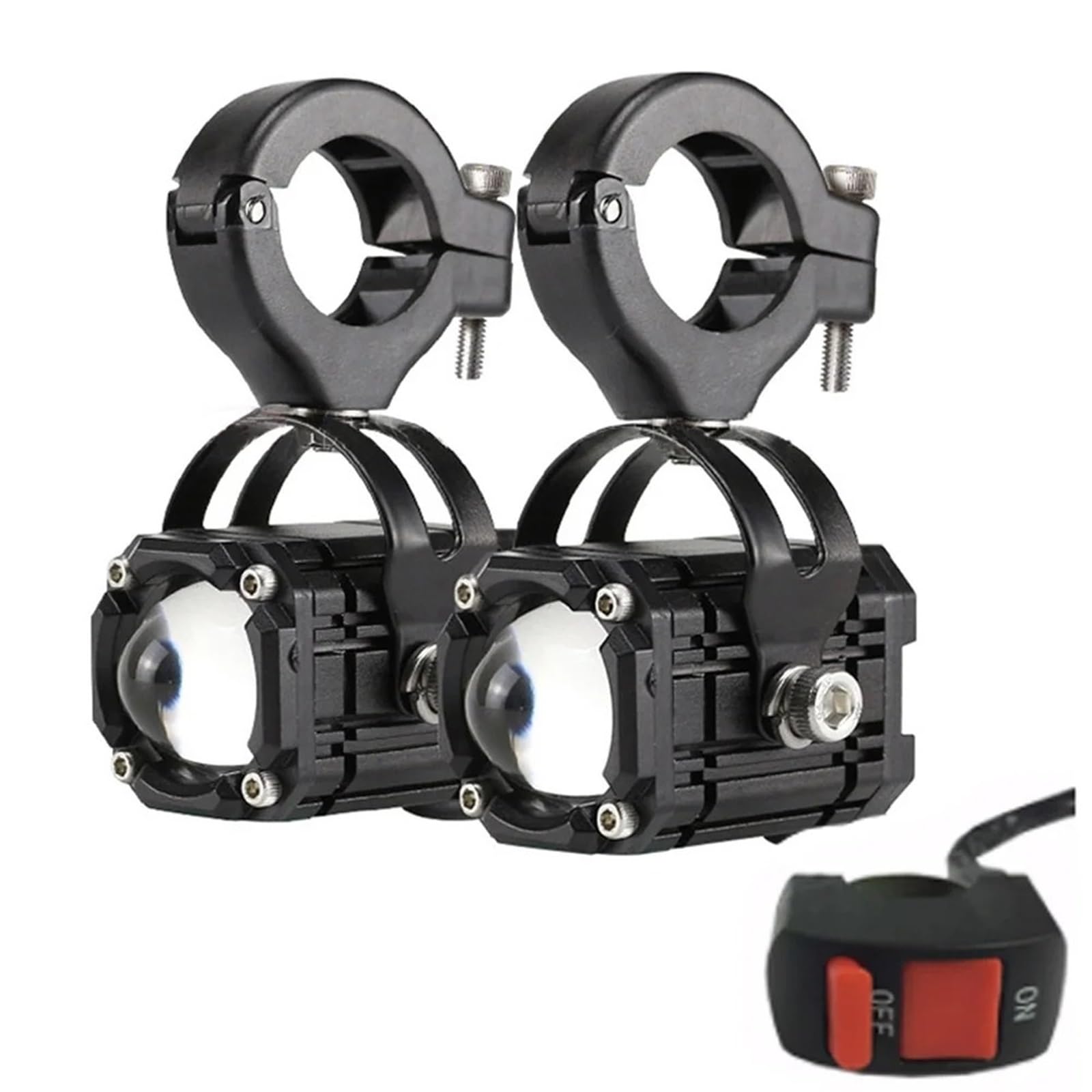 Moto Proyector Faro Auxiliar LED Para Motocicleta, Luz Trabajo, Luces Altas Y Bajas, Foco Superbrillante, Antiniebla Universal, Resistente Agua