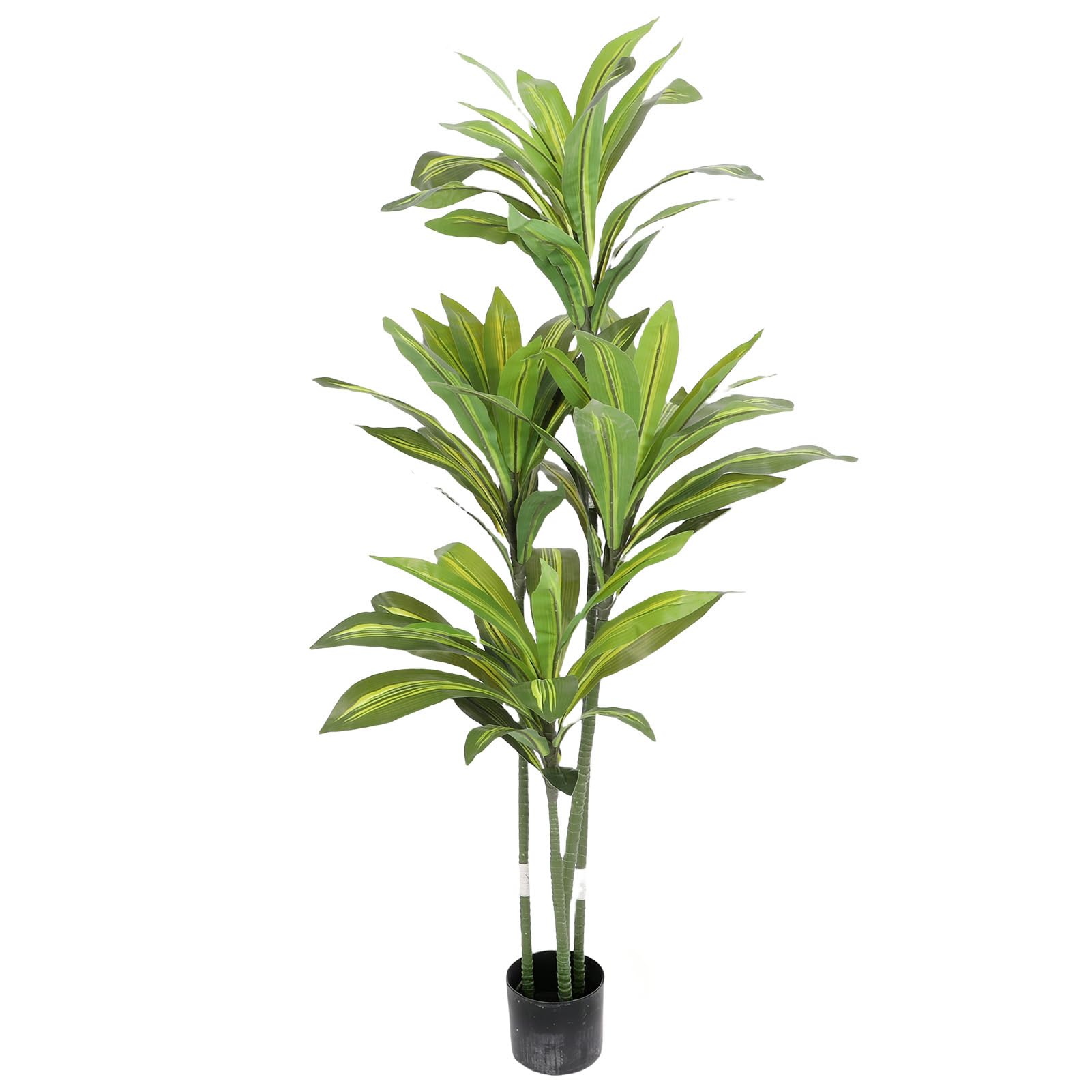 Emoshayoga Faux Arbre Dracaena Fragrans Incroyablement Réaliste, Fausse Plante pour la Maison, Le Bureau, Le Salon, 1 unité (120 cm)