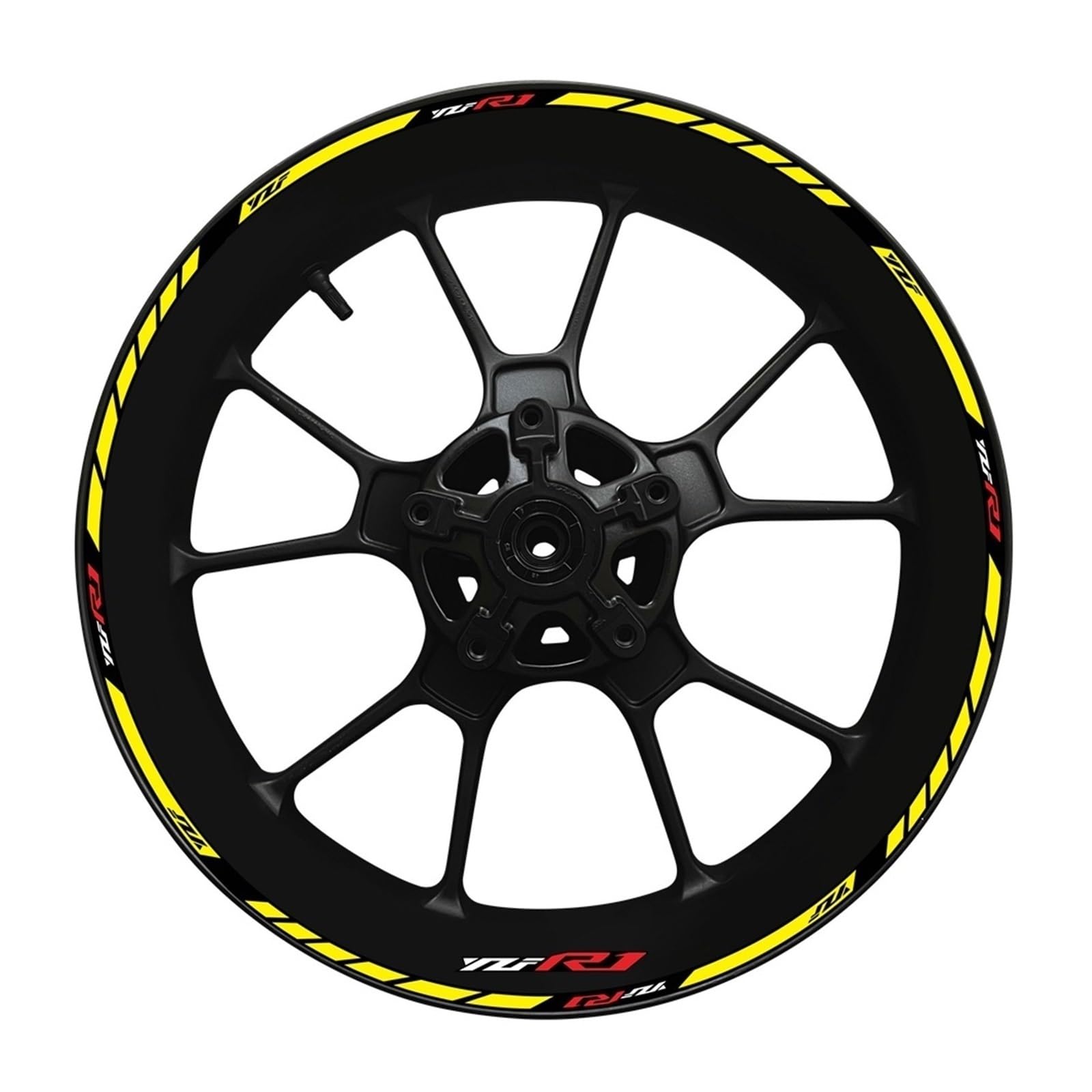 Motorcycle Thickened Edge Outer Ring Reflective Sticker Stripe Wheel Decals for Yamaha YZF R1(Color20)