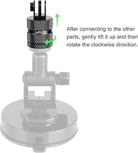Miniatura 6 de HSU Adaptador de montaje de cámara y zapata fría de 14 de pulgada de 14 pulgadas, adaptador de montaje de trípode de orificio de tornillo 14-20 para