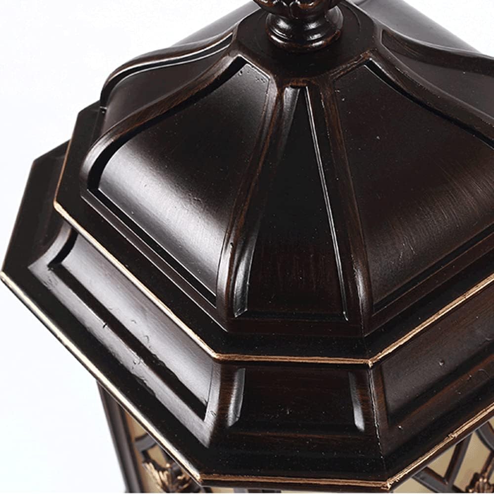 Post Lights Outdoor,Retro Outdoor Waterproof Lawn Lamp Metal Glass Lampshade Floor Lamp Villa Landscape Community Decorative Garden Lights Aisle Path Lights Night Terrace Lights Lighting