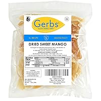 Vista 72 de GERBS rodajas de mango disecadas dulces 4 libras. Sin sulfuro, sin aditivos artificiales, bolsa resellable Naturalmente masticables y dulces