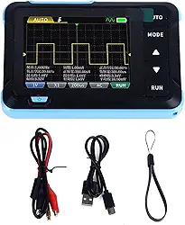Osciloscópio Digital Portátil, Osciloscópio 2 Em 1 e Gerador de Sinal de Largura de Banda de 1 M Com 14 Formas de Onda, para Uso Em Movimento, Tela de 2,8 Polegadas
