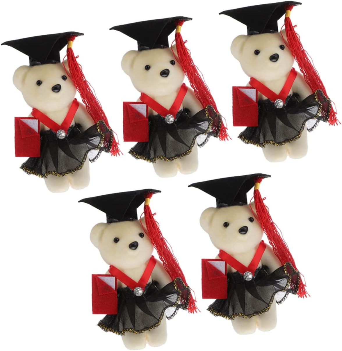 STOBOK 5 Uds De Poliestireno Doctoral con Recuerdo De Peluche Osos De Graduación Muñecas Escolares Regalo para Niños Animal De Disfraz Ceremonia Adorno para Niñas Sombrero