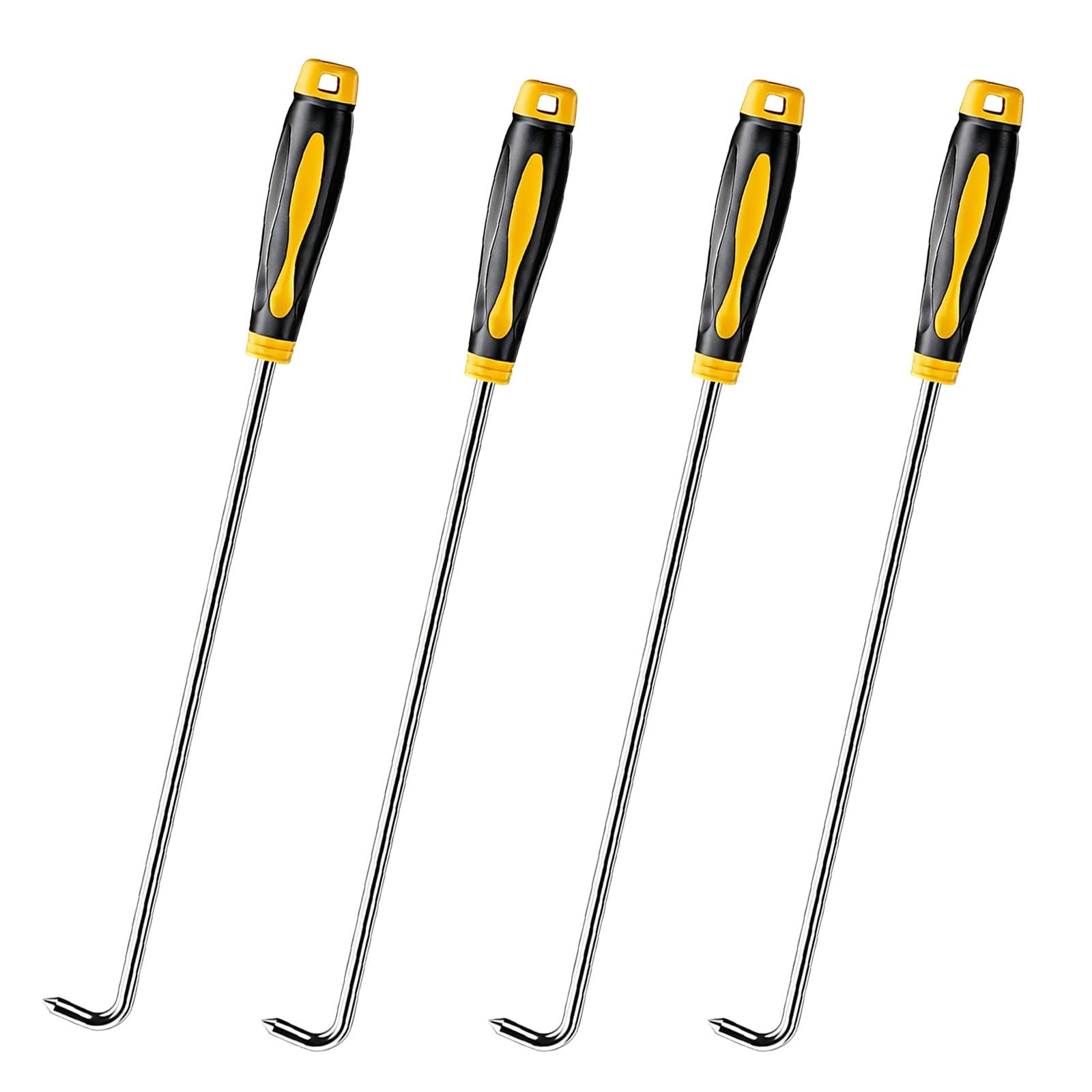 Gancho en J de Acero Inoxidable, Eje de 5/16 pulg. | Palanca de elevación con mango antideslizante, varilla de acero inoxidable pulido, punta curva(4pcs)