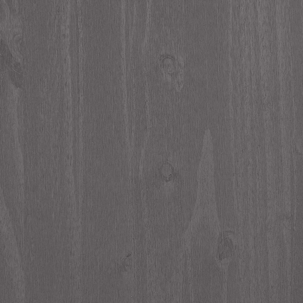 HAMAR - Aparador de madera maciza de 85 x 35 x 100 cm, color gris claro con 2 estantes, diseño moderno, pino resistente, para cocina, pasillo, dormitorio y salón