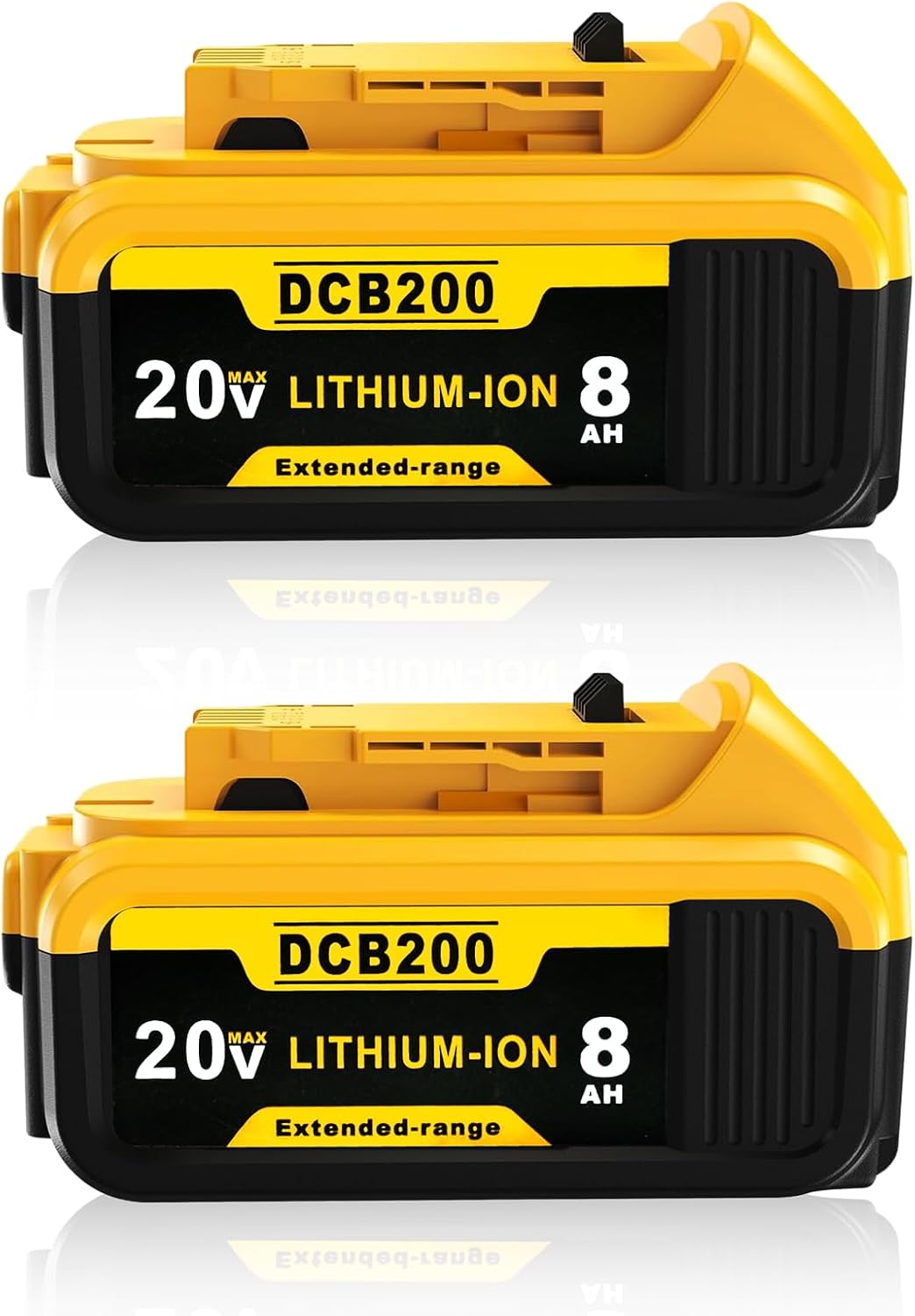 Replacement for Dewalt 20V Max Battery: 8.0Ah Lithium Batteries Compatible with Dewalt DCB200 Cordless Power Tools Craft Woodworker Gardening Work 2 Pack