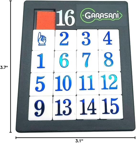 Number Slide Puzzle Brain Teaser IQ Game - Pack of 1 (15 Number 1Pcs)