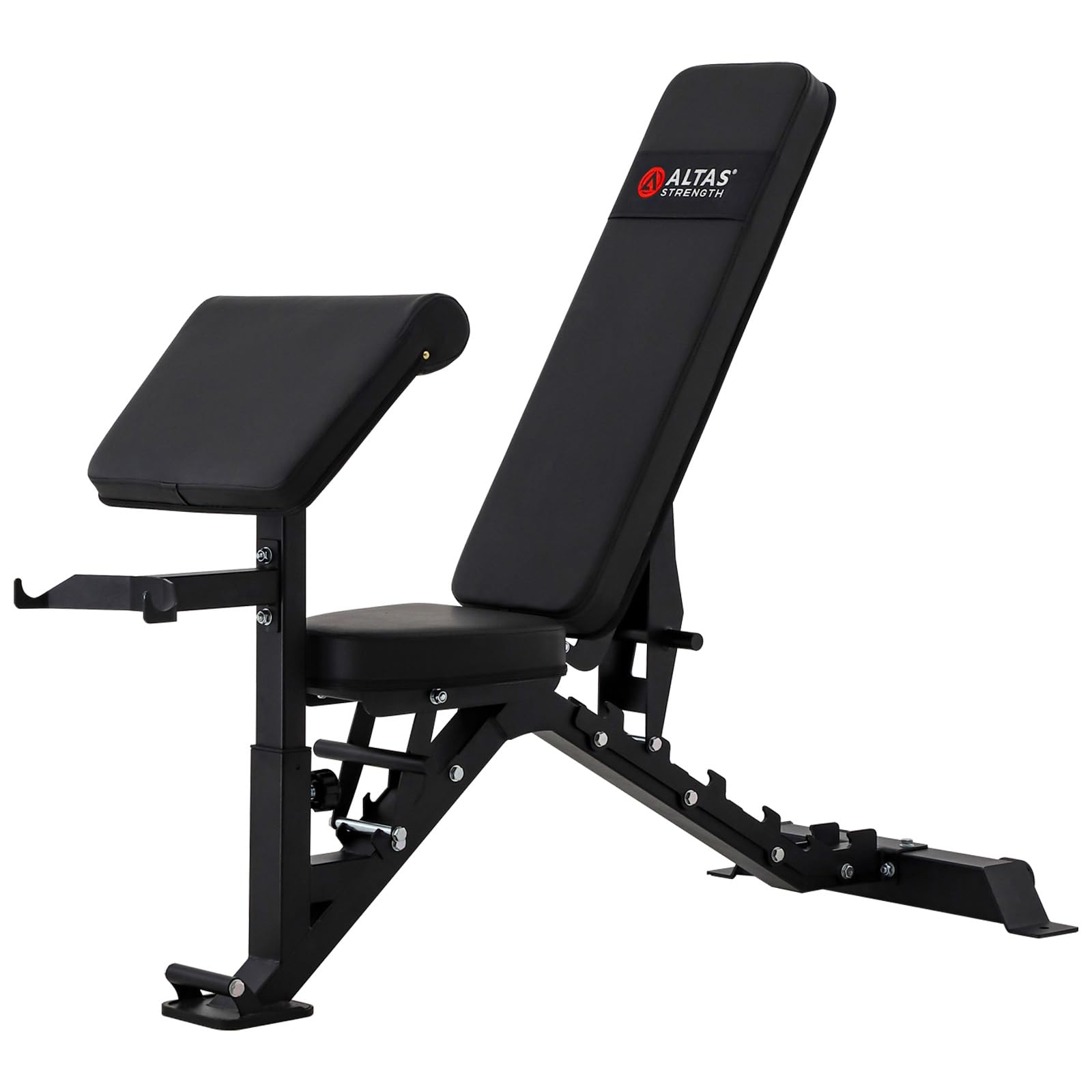 Altas Strength Adjustable Utility Weight Bench 3-in-1 Home Gym Leg Developer Preacher Curl Attachment Smith Machine Light Commercial Equipment 4026