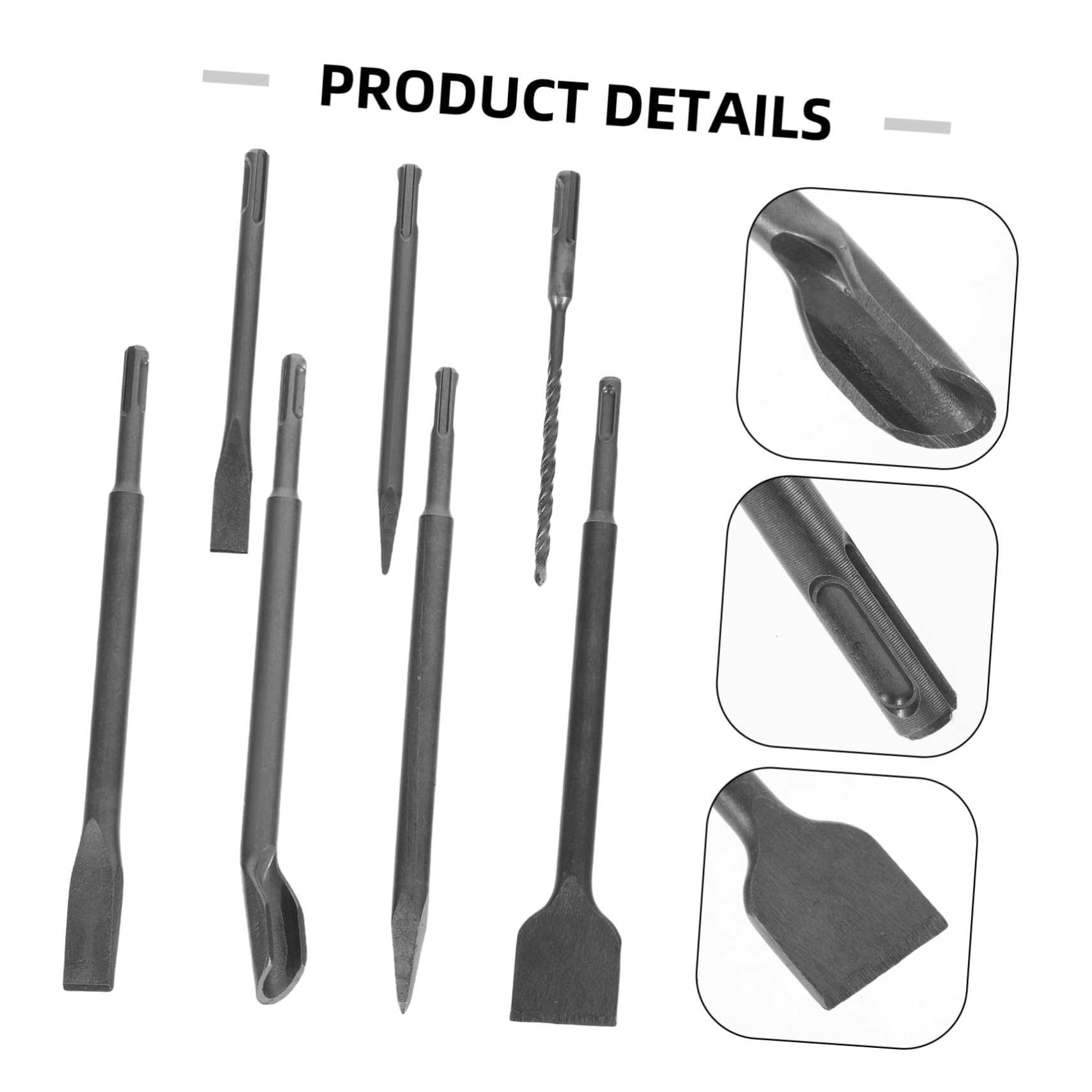 Set di Scalpelli a Percussione con Manico Tondo e Due Cave | Custodia, Acciaio 40 Chrome, Profilo a U e Design Multifunzione per Lavori Mobili e Riparazioni Domestiche